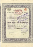 Анонимное Общество Производства Зеркал Юга России Glaces du midi de la russie. Акция в 250 бельгийских франков на предъявителя, г. Шарлеруа, 1919 г.